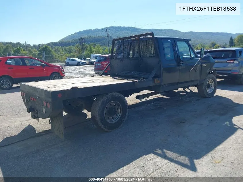 1996 Ford F250 VIN: 1FTHX26F1TEB18538 Lot: 40494758