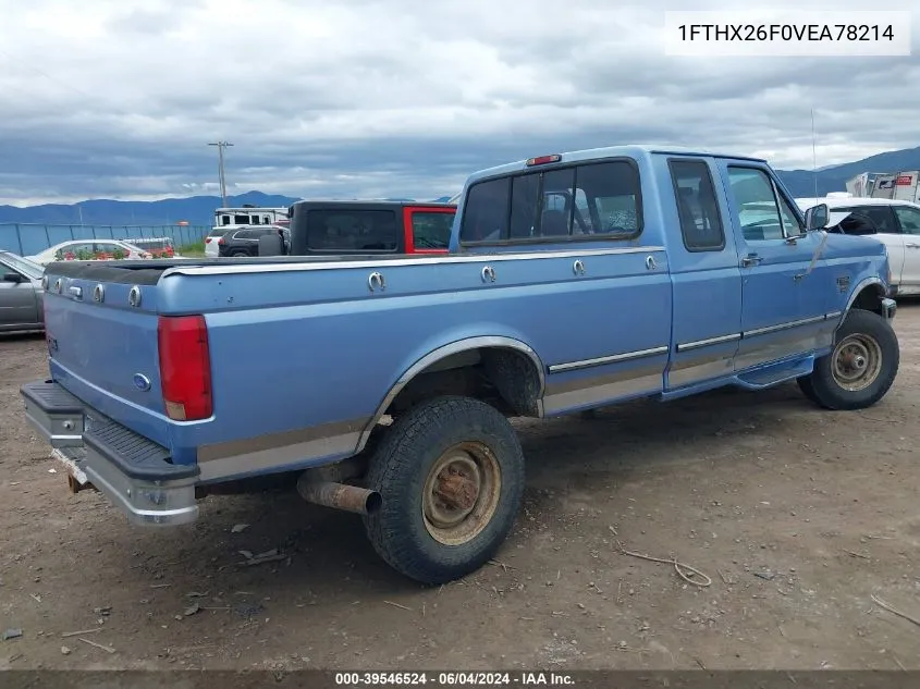 1997 Ford F-250 Xl VIN: 1FTHX26F0VEA78214 Lot: 39546524