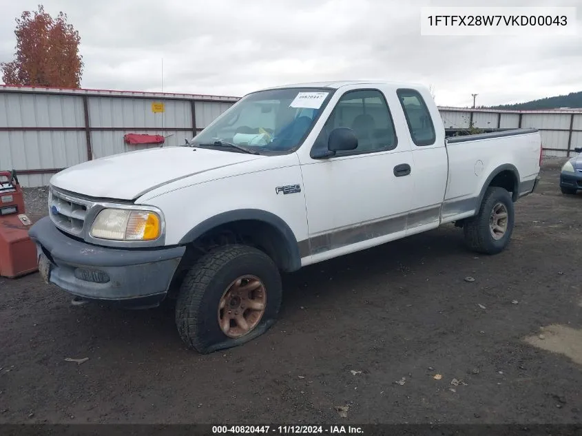 1997 Ford F-250 Lariat/Standard/Xl/Xlt VIN: 1FTFX28W7VKD00043 Lot: 40820447