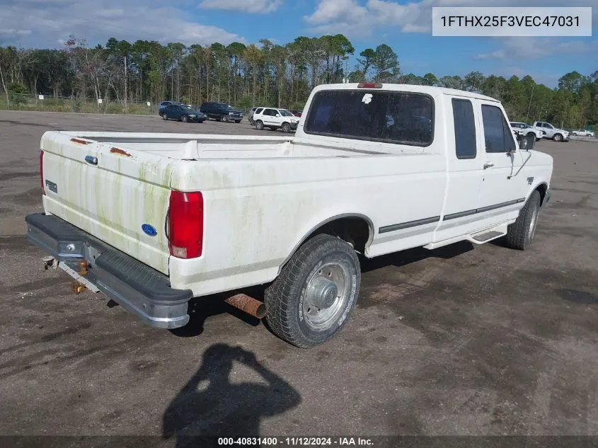 1997 Ford F-250 Xl VIN: 1FTHX25F3VEC47031 Lot: 40831400