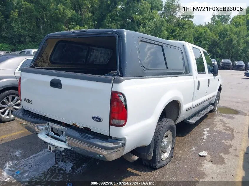 1999 Ford F-250 Lariat/Xl/Xlt VIN: 1FTNW21F0XEB23006 Lot: 39925163