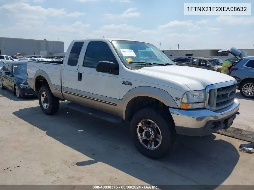 1999 Ford F-250 Lariat/Xl/Xlt VIN: 1FTNX21F2XEA08632 Lot: 40038376