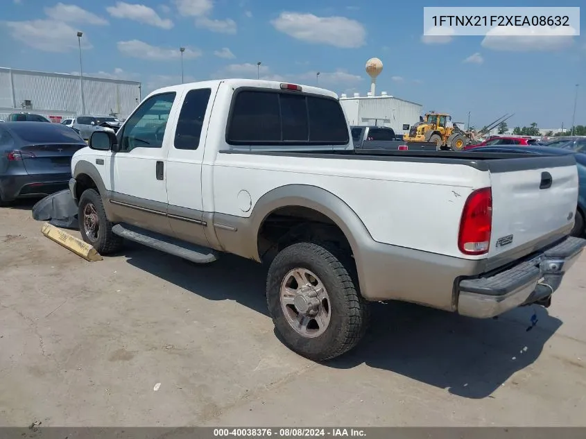 1999 Ford F-250 Lariat/Xl/Xlt VIN: 1FTNX21F2XEA08632 Lot: 40038376