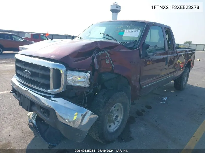 1999 Ford F-250 Lariat/Xl/Xlt VIN: 1FTNX21F3XEE23278 Lot: 40135254