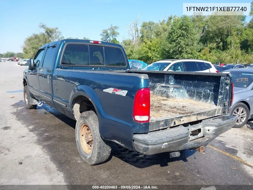 1999 Ford F250 Super Duty VIN: 1FTNW21F1XEB77740 Lot: 40200463