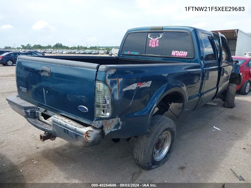 1999 Ford F-250 Lariat/Xl/Xlt VIN: 1FTNW21F5XEE29683 Lot: 40254686