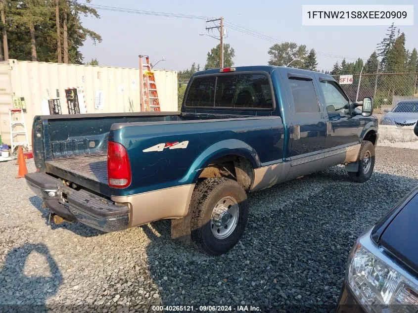 1999 Ford F-250 Lariat/Xl/Xlt VIN: 1FTNW21S8XEE20909 Lot: 40265121