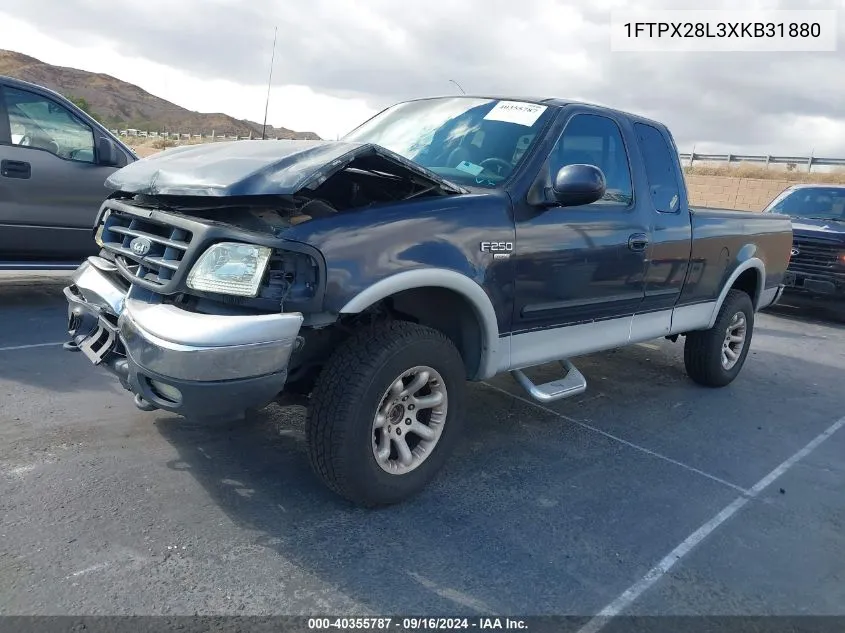 1999 Ford F-250 Lariat/Work Series/Xl/Xlt VIN: 1FTPX28L3XKB31880 Lot: 40355787