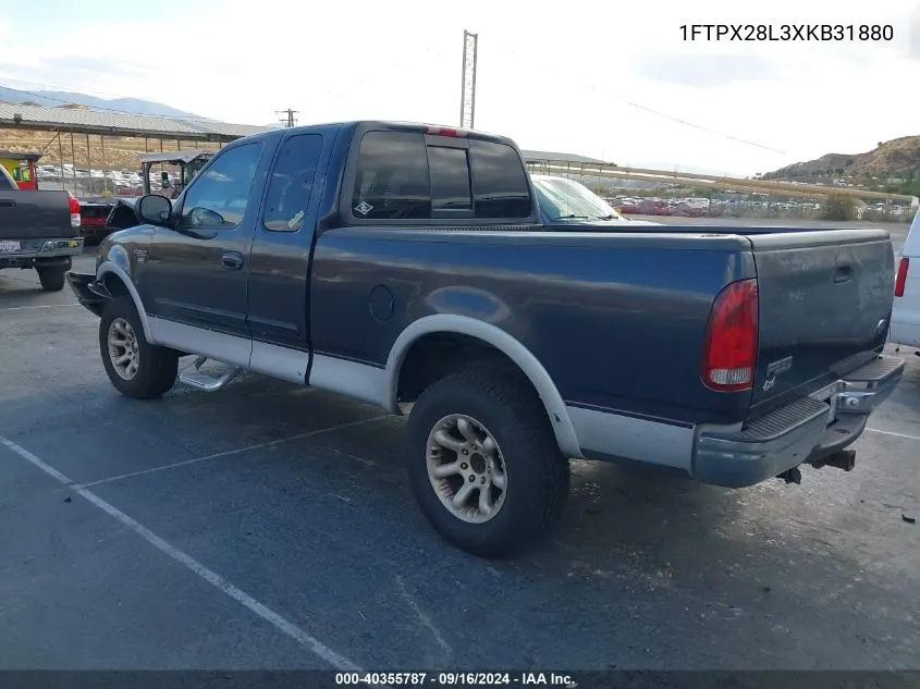 1FTPX28L3XKB31880 1999 Ford F-250 Lariat/Work Series/Xl/Xlt