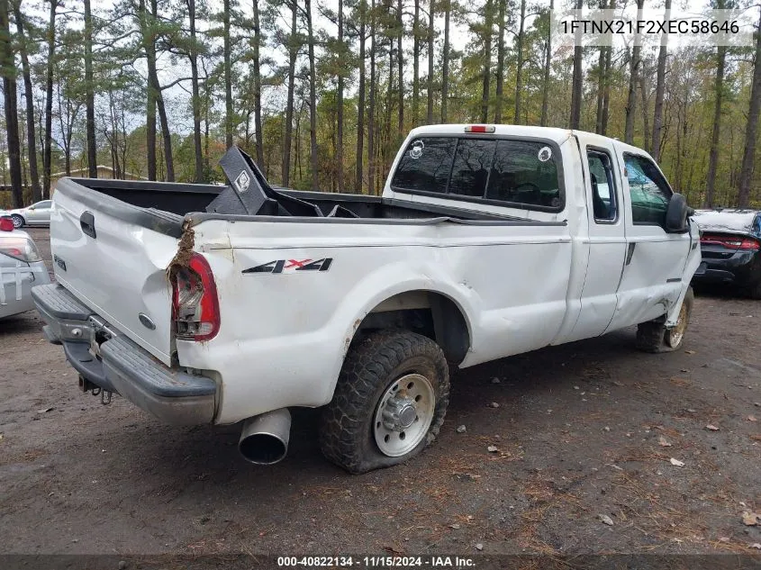 1999 Ford F-250 Lariat/Xl/Xlt VIN: 1FTNX21F2XEC58646 Lot: 40822134