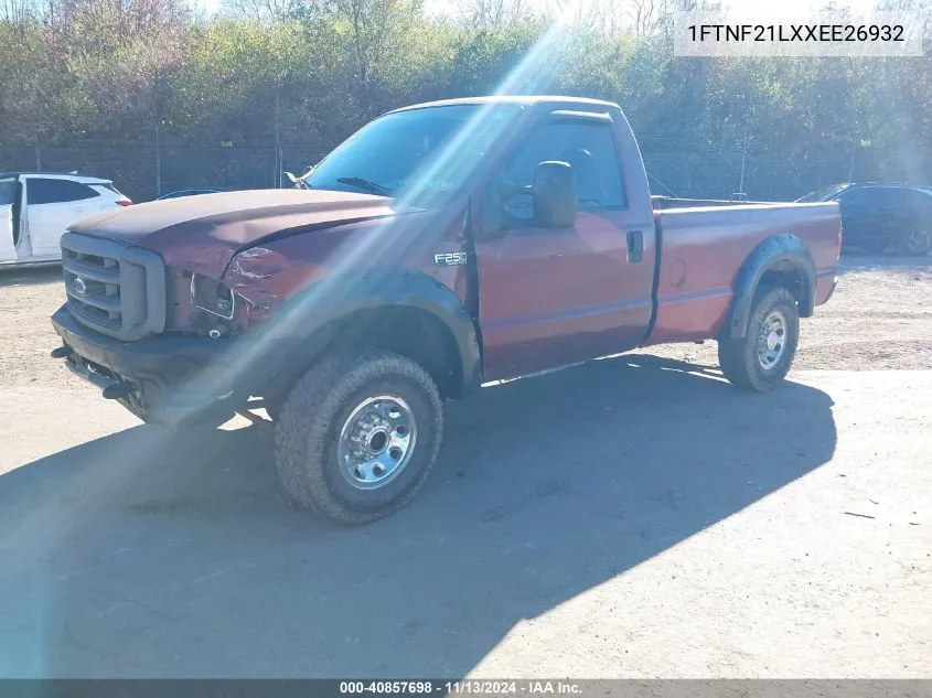 1999 Ford F-250 Lariat/Xl/Xlt VIN: 1FTNF21LXXEE26932 Lot: 40857698