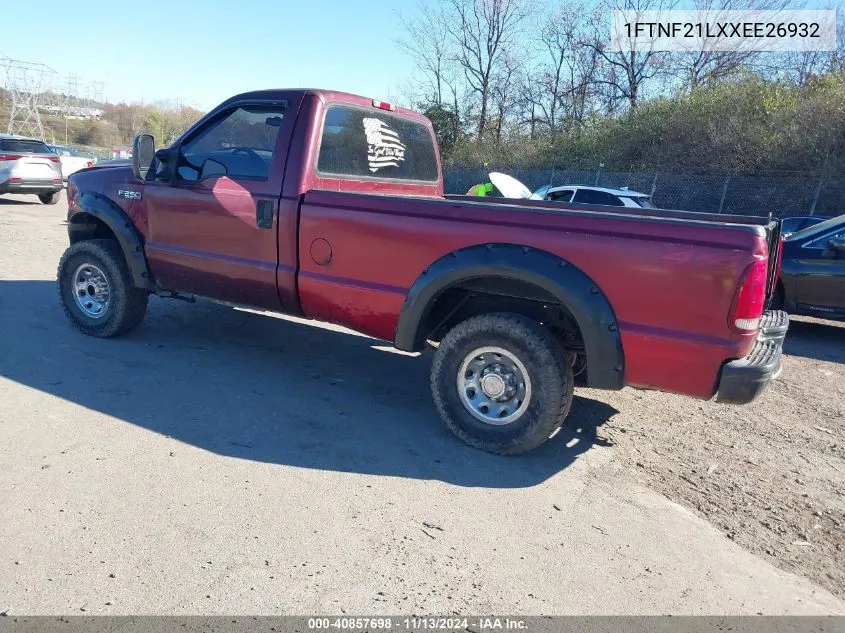 1999 Ford F-250 Lariat/Xl/Xlt VIN: 1FTNF21LXXEE26932 Lot: 40857698