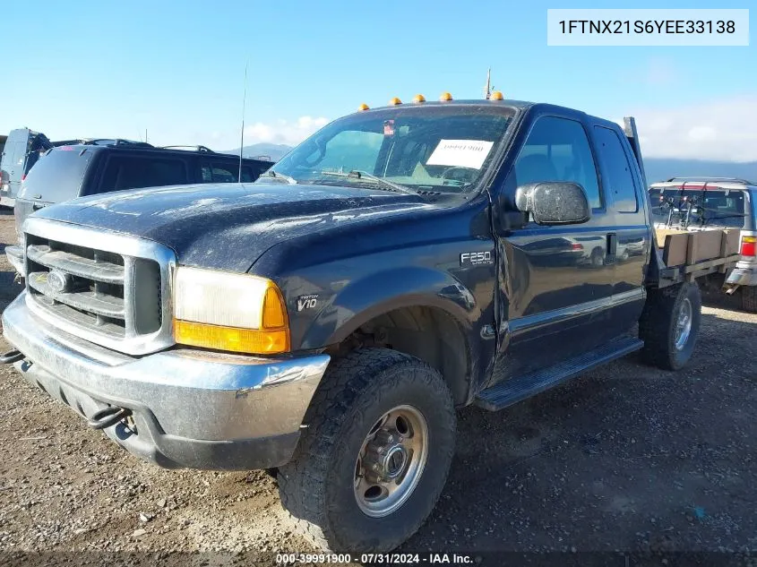 2000 Ford F-250 Lariat/Xl/Xlt VIN: 1FTNX21S6YEE33138 Lot: 39991900