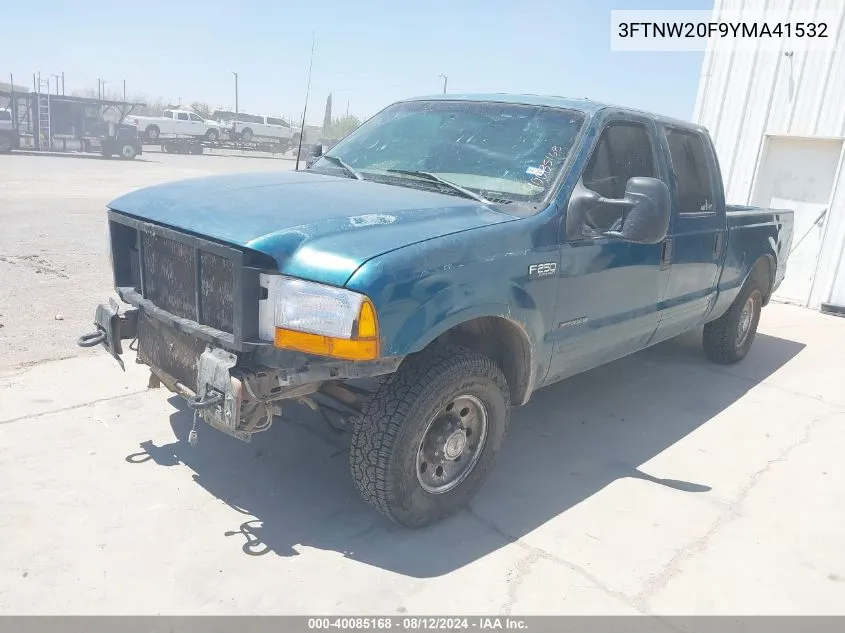 2000 Ford F-250 Lariat/Xl/Xlt VIN: 3FTNW20F9YMA41532 Lot: 40085168