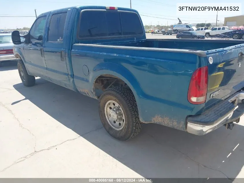 2000 Ford F-250 Lariat/Xl/Xlt VIN: 3FTNW20F9YMA41532 Lot: 40085168