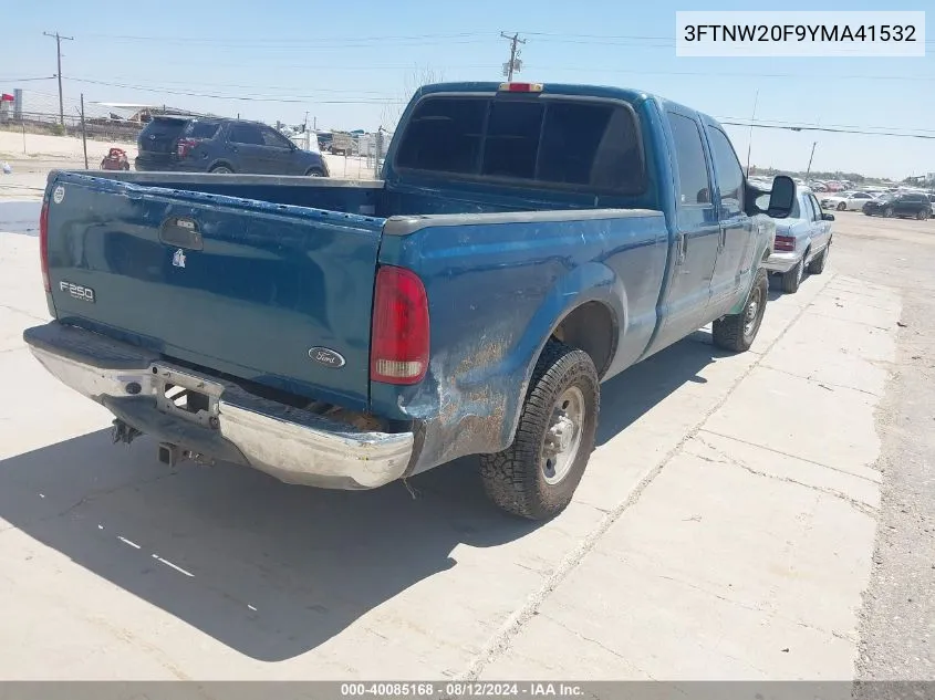 2000 Ford F-250 Lariat/Xl/Xlt VIN: 3FTNW20F9YMA41532 Lot: 40085168