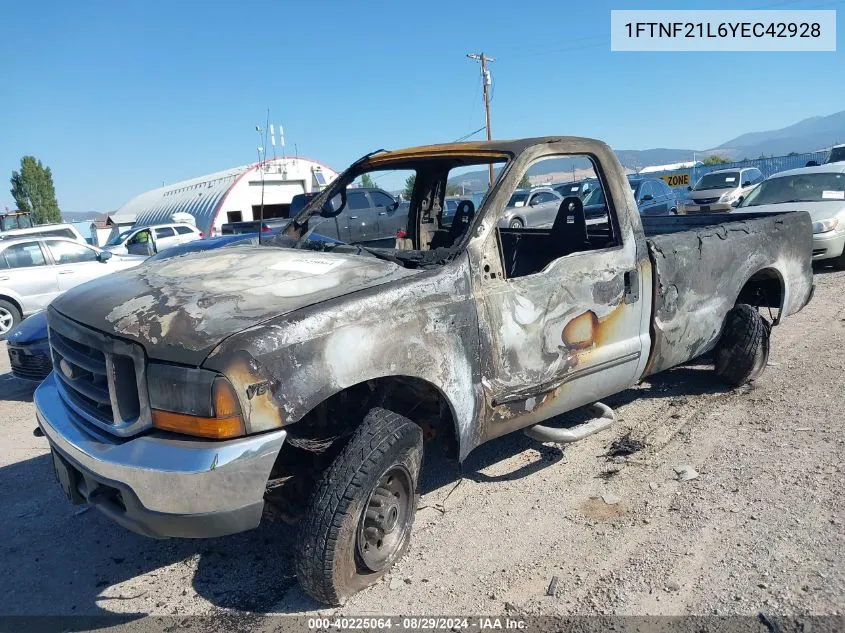 2000 Ford F-250 Lariat/Xl/Xlt VIN: 1FTNF21L6YEC42928 Lot: 40225064