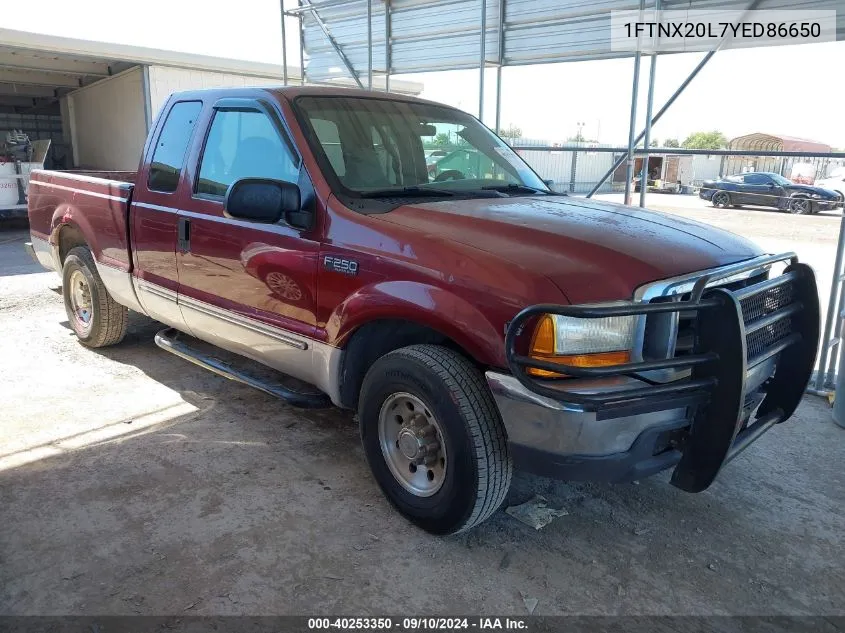 2000 Ford F-250 Super Duty VIN: 1FTNX20L7YED86650 Lot: 40253350