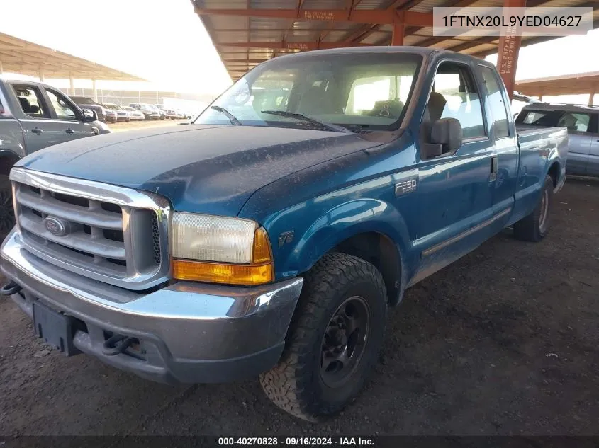 2000 Ford F-250 Lariat/Xl/Xlt VIN: 1FTNX20L9YED04627 Lot: 40270828