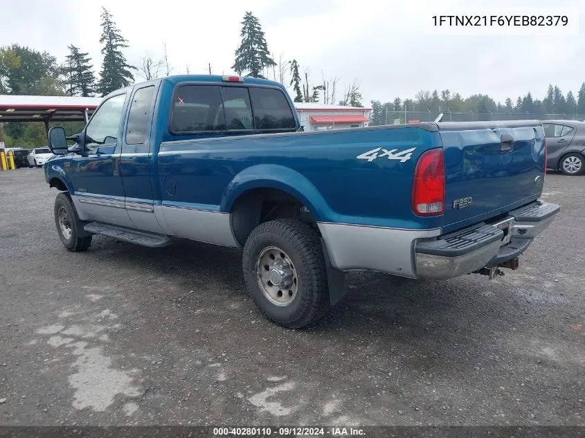 2000 Ford F-250 Super Duty VIN: 1FTNX21F6YEB82379 Lot: 40280110