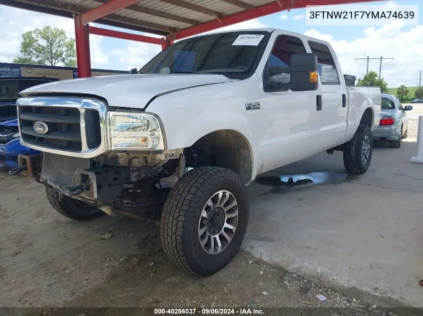 2000 Ford F-250 Lariat/Xl/Xlt VIN: 3FTNW21F7YMA74639 Lot: 40286037