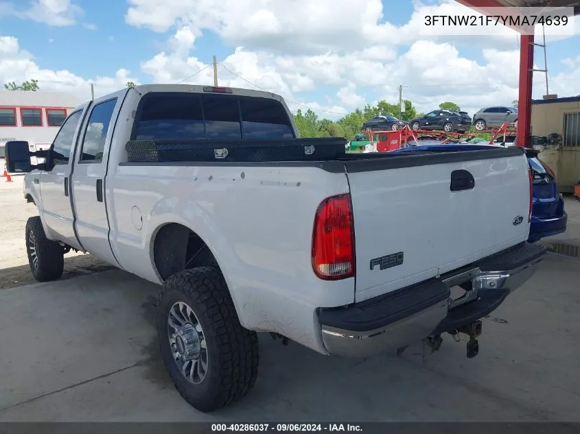 3FTNW21F7YMA74639 2000 Ford F-250 Lariat/Xl/Xlt