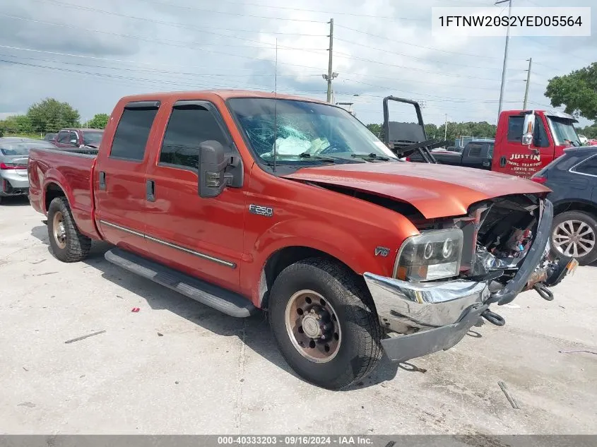 2000 Ford F-250 Lariat/Xl/Xlt VIN: 1FTNW20S2YED05564 Lot: 40333203