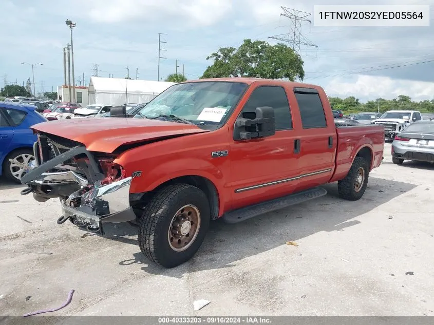 2000 Ford F-250 Lariat/Xl/Xlt VIN: 1FTNW20S2YED05564 Lot: 40333203