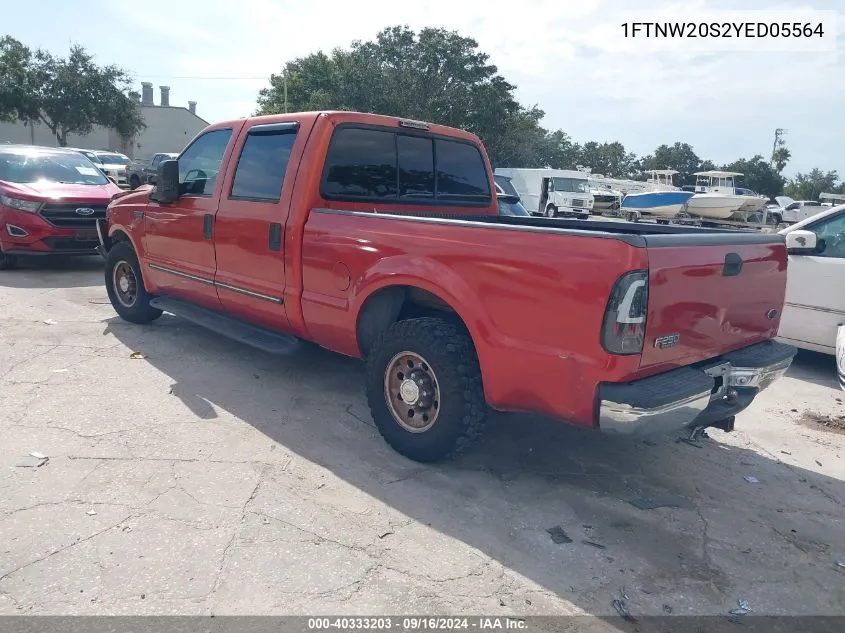 2000 Ford F-250 Lariat/Xl/Xlt VIN: 1FTNW20S2YED05564 Lot: 40333203