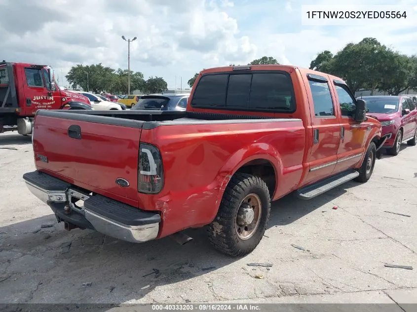 2000 Ford F-250 Lariat/Xl/Xlt VIN: 1FTNW20S2YED05564 Lot: 40333203