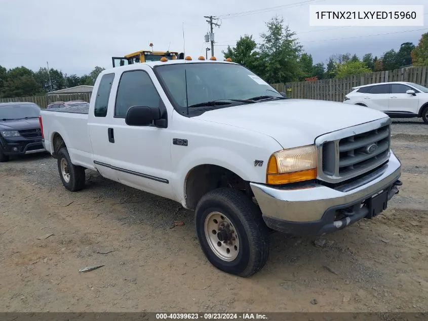 1FTNX21LXYED15960 2000 Ford F-250 Lariat/Xl/Xlt