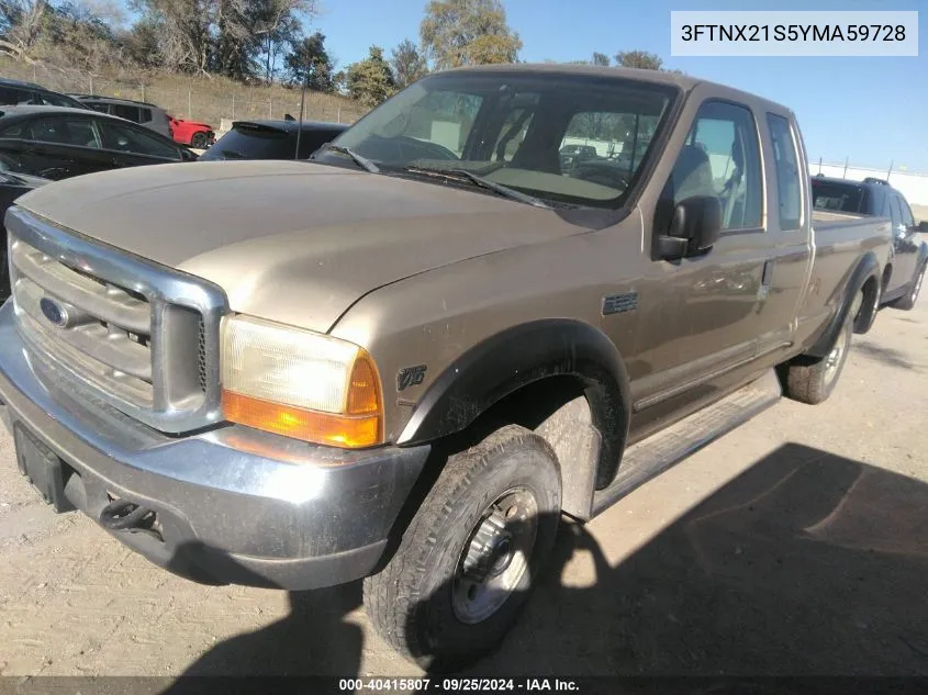 2000 Ford F-250 Lariat/Xl/Xlt VIN: 3FTNX21S5YMA59728 Lot: 40415807