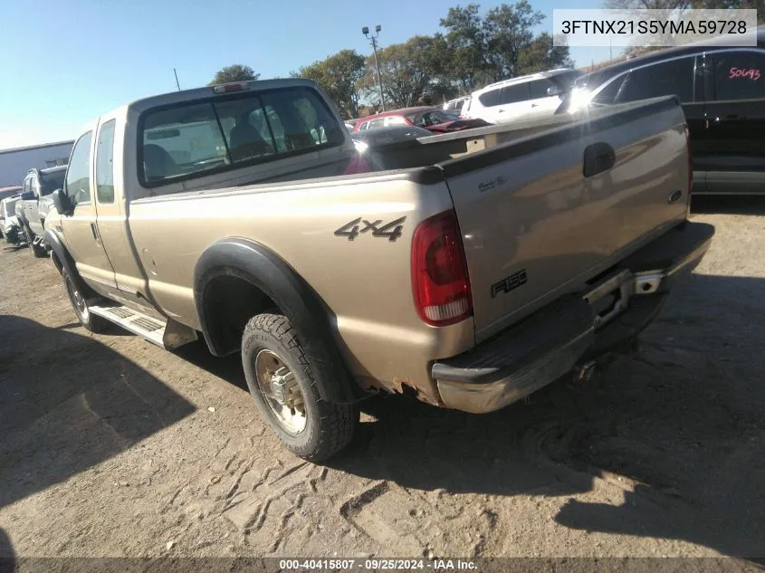 3FTNX21S5YMA59728 2000 Ford F-250 Lariat/Xl/Xlt