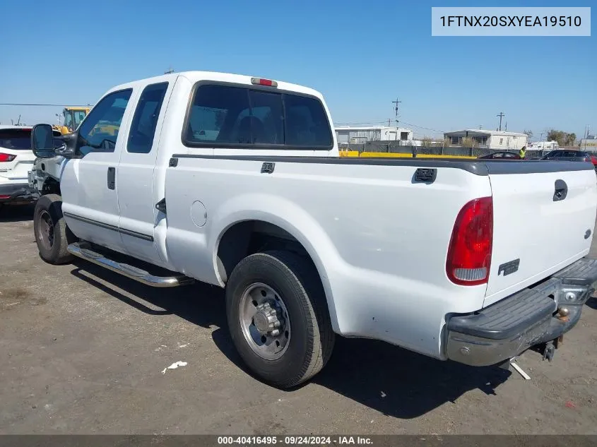 2000 Ford F-250 Lariat/Xl/Xlt VIN: 1FTNX20SXYEA19510 Lot: 40416495