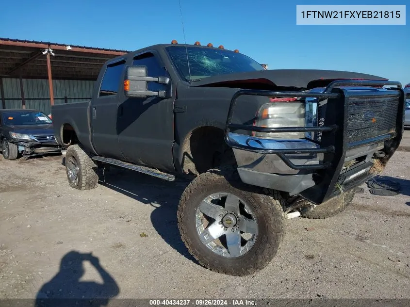 2000 Ford F250 Super Duty VIN: 1FTNW21FXYEB21815 Lot: 40434237