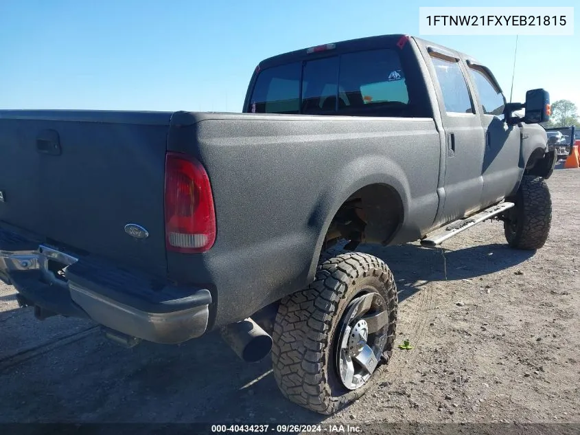 1FTNW21FXYEB21815 2000 Ford F250 Super Duty