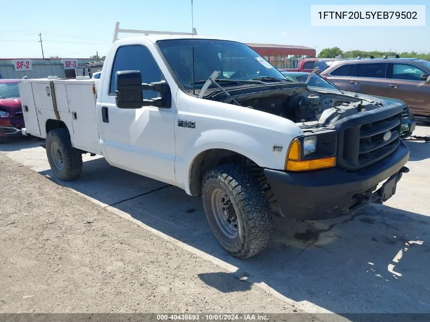 2000 Ford F-250 Lariat/Xl/Xlt VIN: 1FTNF20L5YEB79502 Lot: 40438693