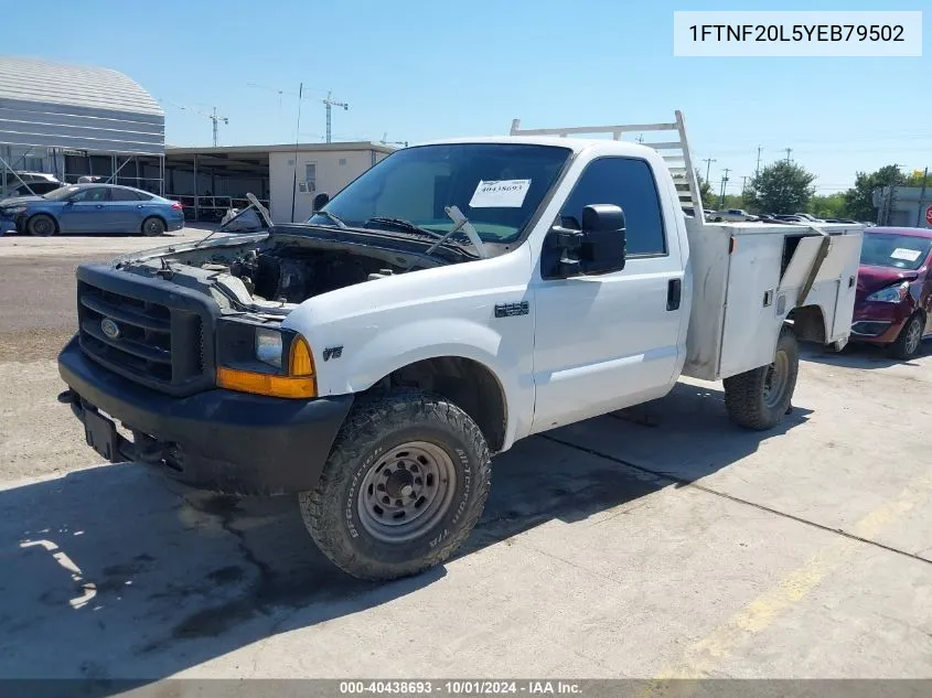 2000 Ford F-250 Lariat/Xl/Xlt VIN: 1FTNF20L5YEB79502 Lot: 40438693