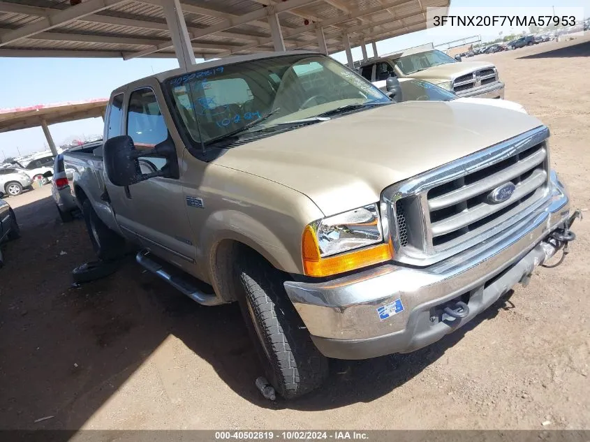 2000 Ford F-250 Lariat/Xl/Xlt VIN: 3FTNX20F7YMA57953 Lot: 40502819