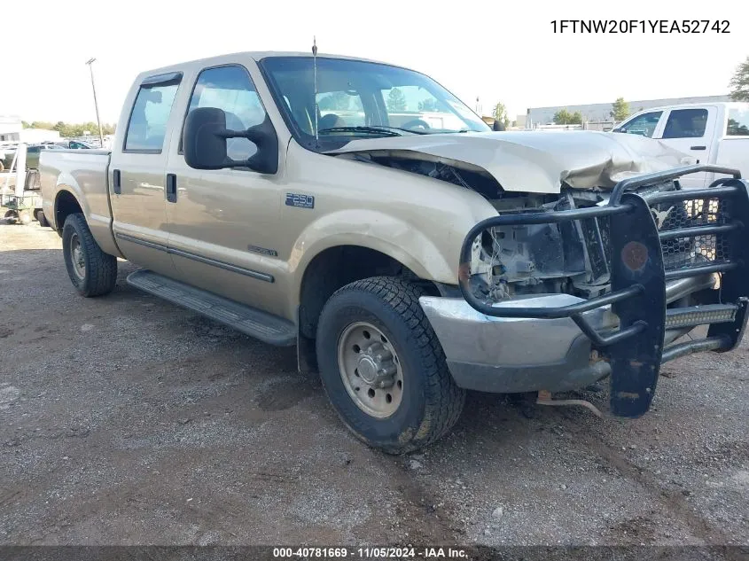 1FTNW20F1YEA52742 2000 Ford F-250 Lariat/Xl/Xlt