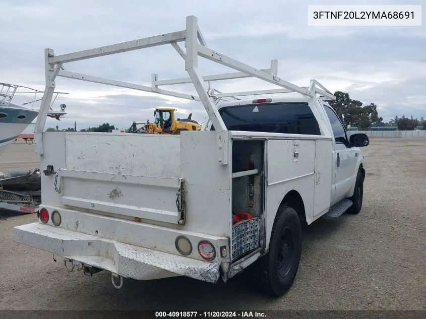 2000 Ford F-250 Lariat/Xl/Xlt VIN: 3FTNF20L2YMA68691 Lot: 40918577