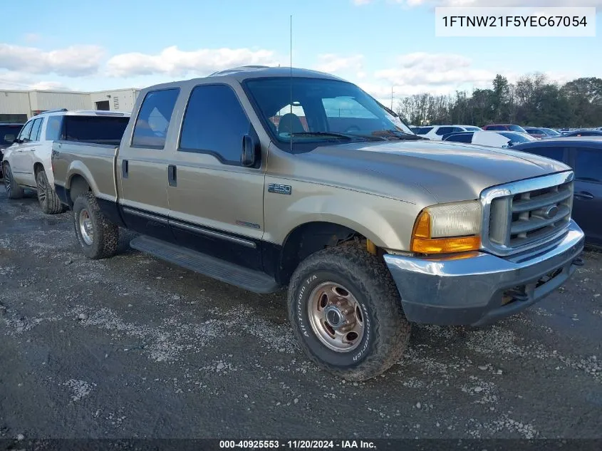 2000 Ford F-250 Lariat/Xl/Xlt VIN: 1FTNW21F5YEC67054 Lot: 40925553