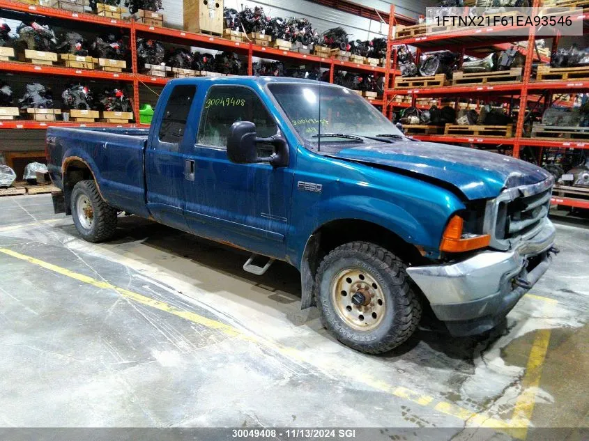 2001 Ford F250 Super Duty VIN: 1FTNX21F61EA93546 Lot: 30049408