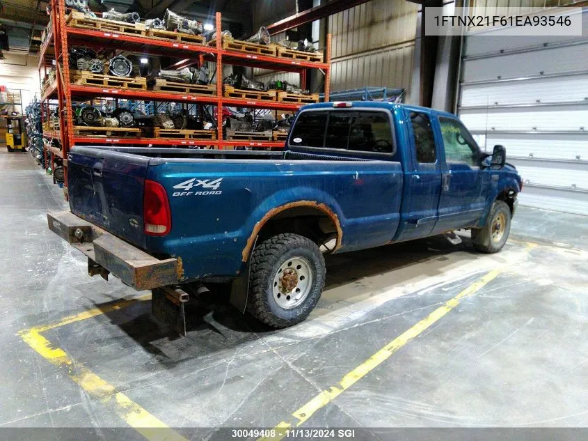 2001 Ford F250 Super Duty VIN: 1FTNX21F61EA93546 Lot: 30049408