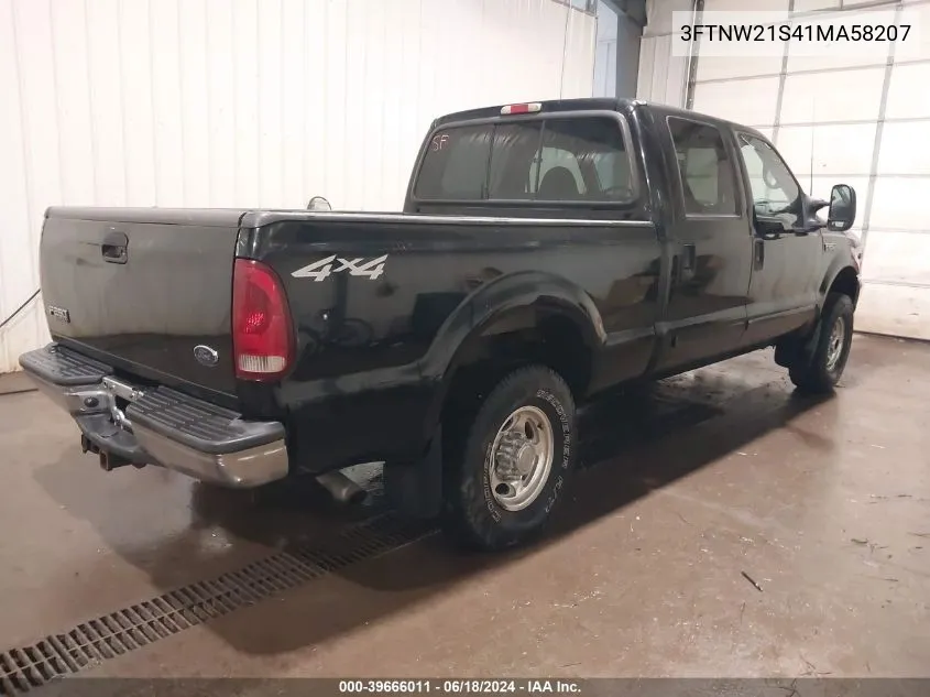 3FTNW21S41MA58207 2001 Ford F-250 Lariat/Xl/Xlt