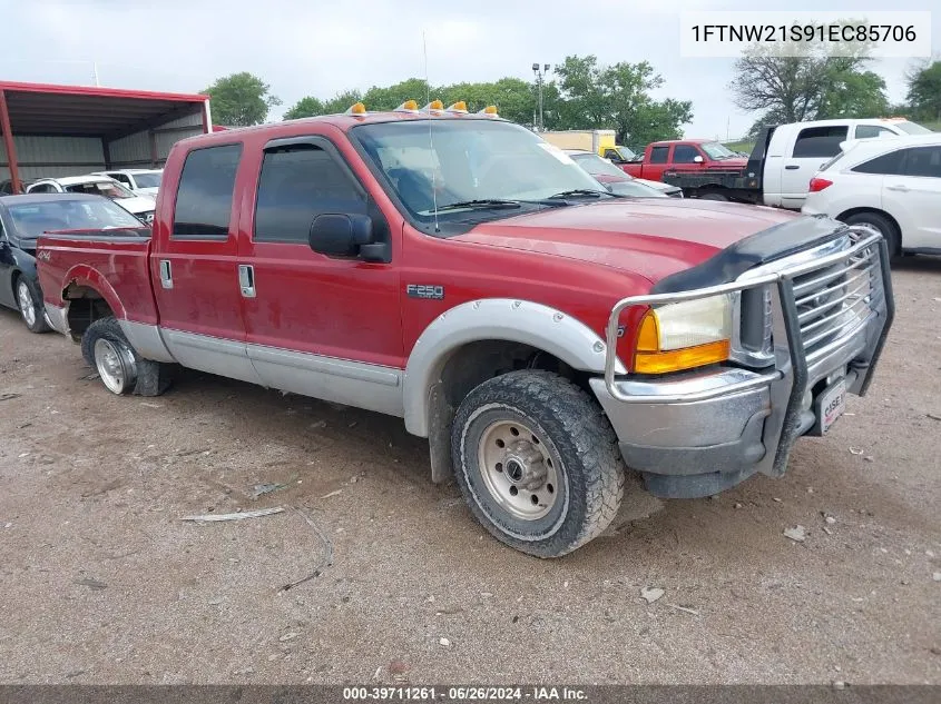 2001 Ford F250 Super Duty VIN: 1FTNW21S91EC85706 Lot: 39711261