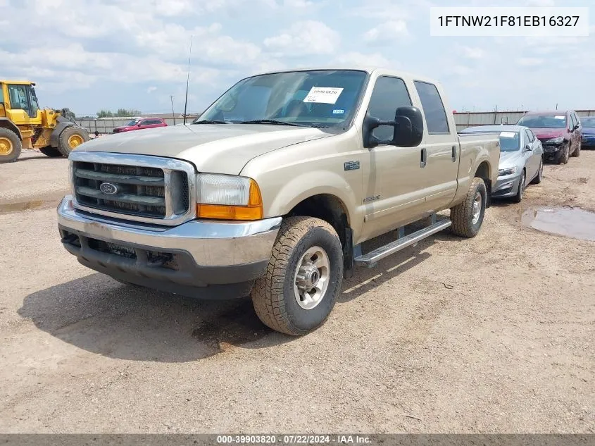 2001 Ford F-250 Lariat/Xl/Xlt VIN: 1FTNW21F81EB16327 Lot: 39903820