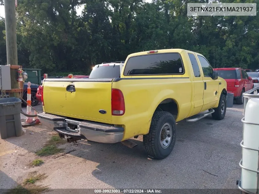 2001 Ford F-250 Lariat/Xl/Xlt VIN: 3FTNX21FX1MA21937 Lot: 39923003