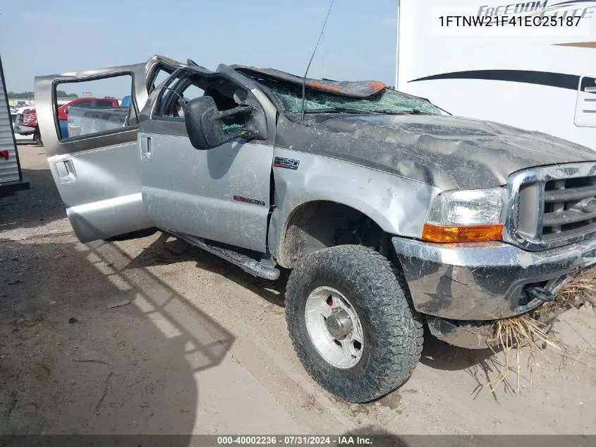 2001 Ford F-250 Lariat/Xl/Xlt VIN: 1FTNW21F41EC25187 Lot: 40002236