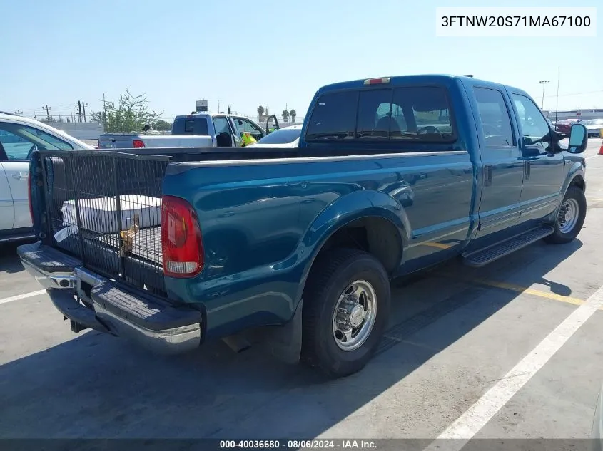 2001 Ford F-250 Lariat/Xl/Xlt VIN: 3FTNW20S71MA67100 Lot: 40036680